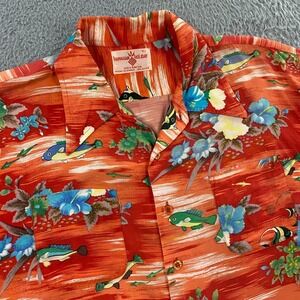 Vintage Hawaiian Holiday Shirt Mens XL‎ Rayon Dagger Camp Collar 70s Groovy Fish